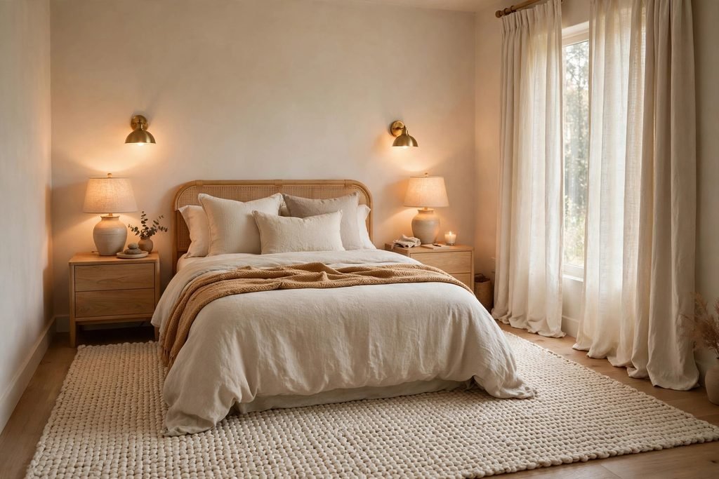 ivory woven jute rug 5x7 in small bedroom makeover